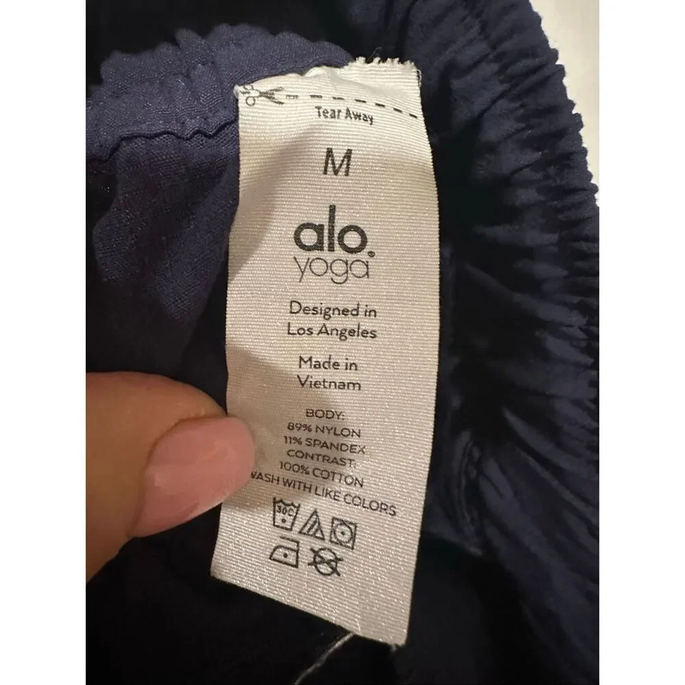 Alo Yoga Talus Tech Breathable Pants Navy Blue Jogger Size Medium
